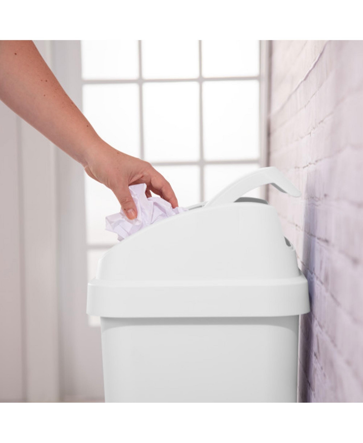 Sterilite 13 Gal Swing Top Lidded Wastebasket Kitchen Trash Can