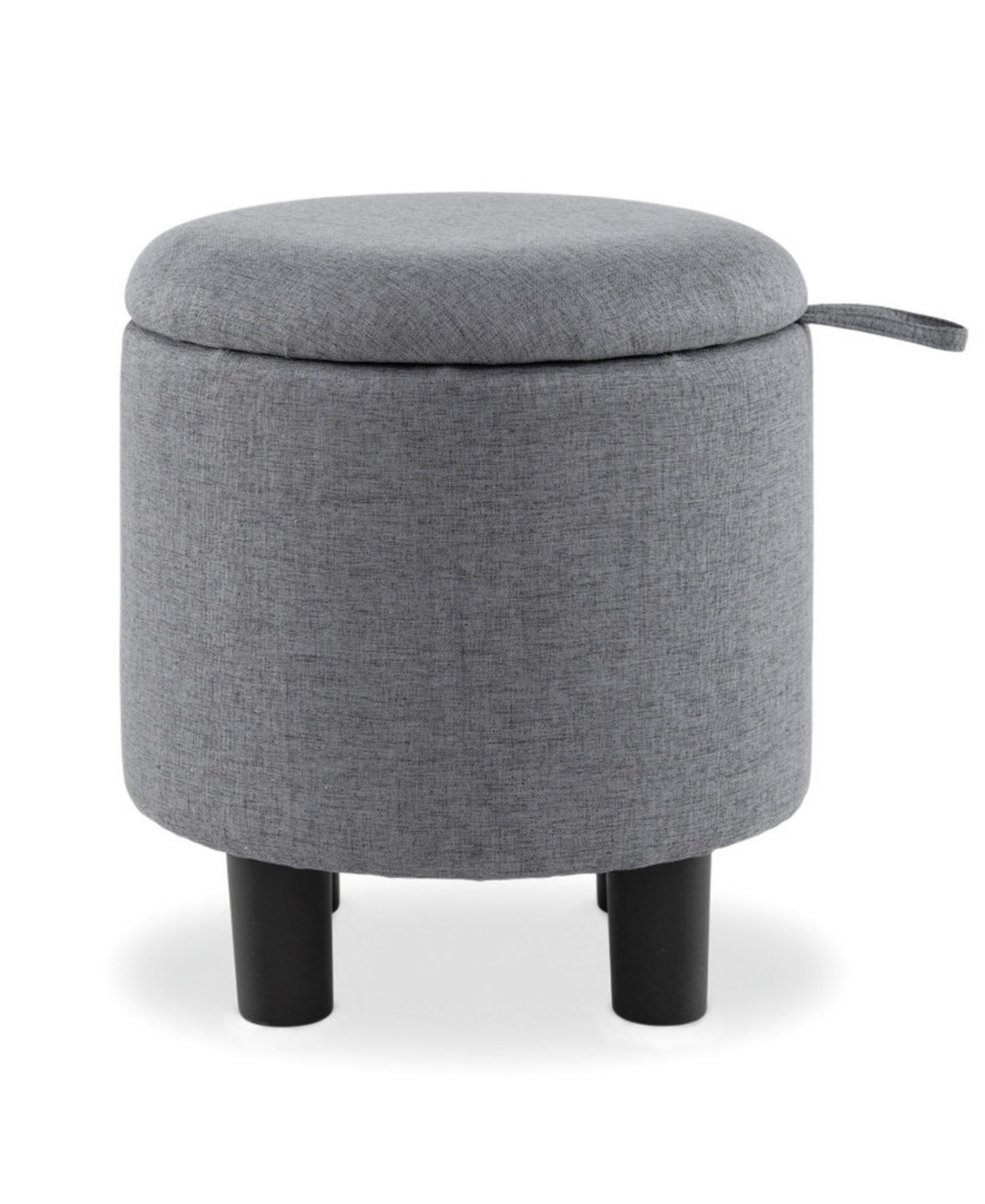Gouun Round Storage Ottoman with Reversible Cushion and Tray Lid