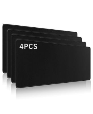 Extended Gaming Anti-Fray Mouse Pad, 4-Pack, Compatible with Optical and Laser Sensors