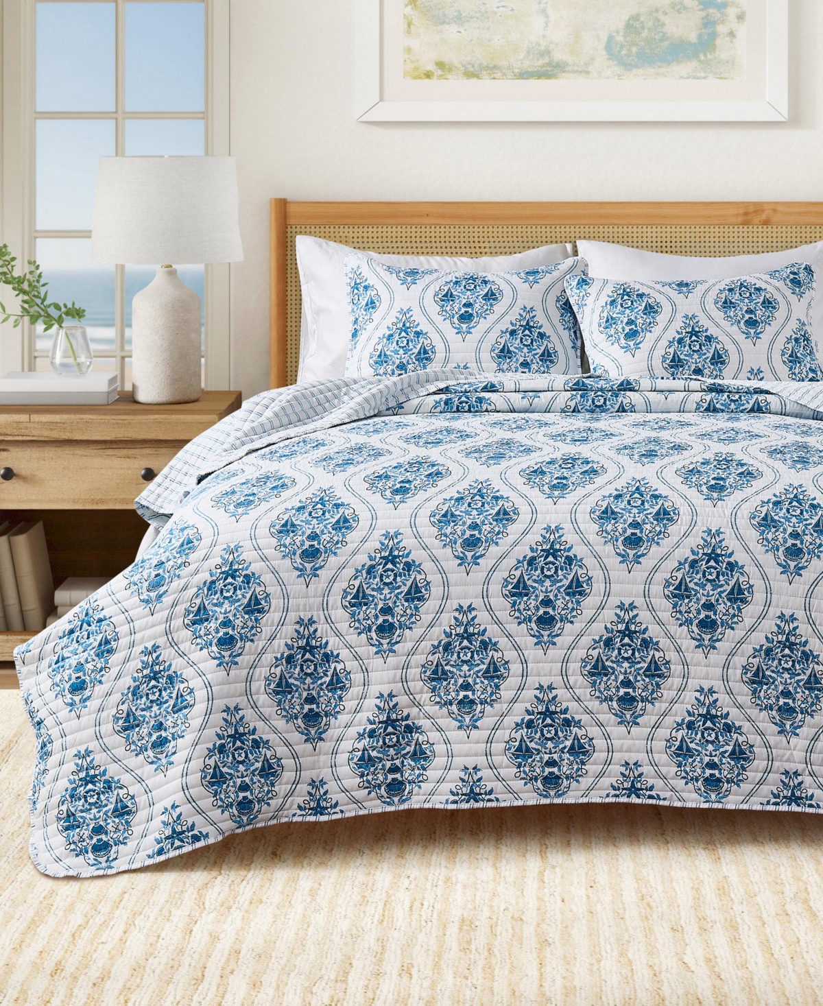 Linery & Co Reversible Nautical Quilt Set