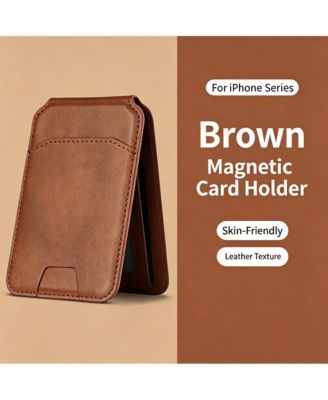 MagSafe Magnetic Leather Card Holder for Apple Series 12-17 Models