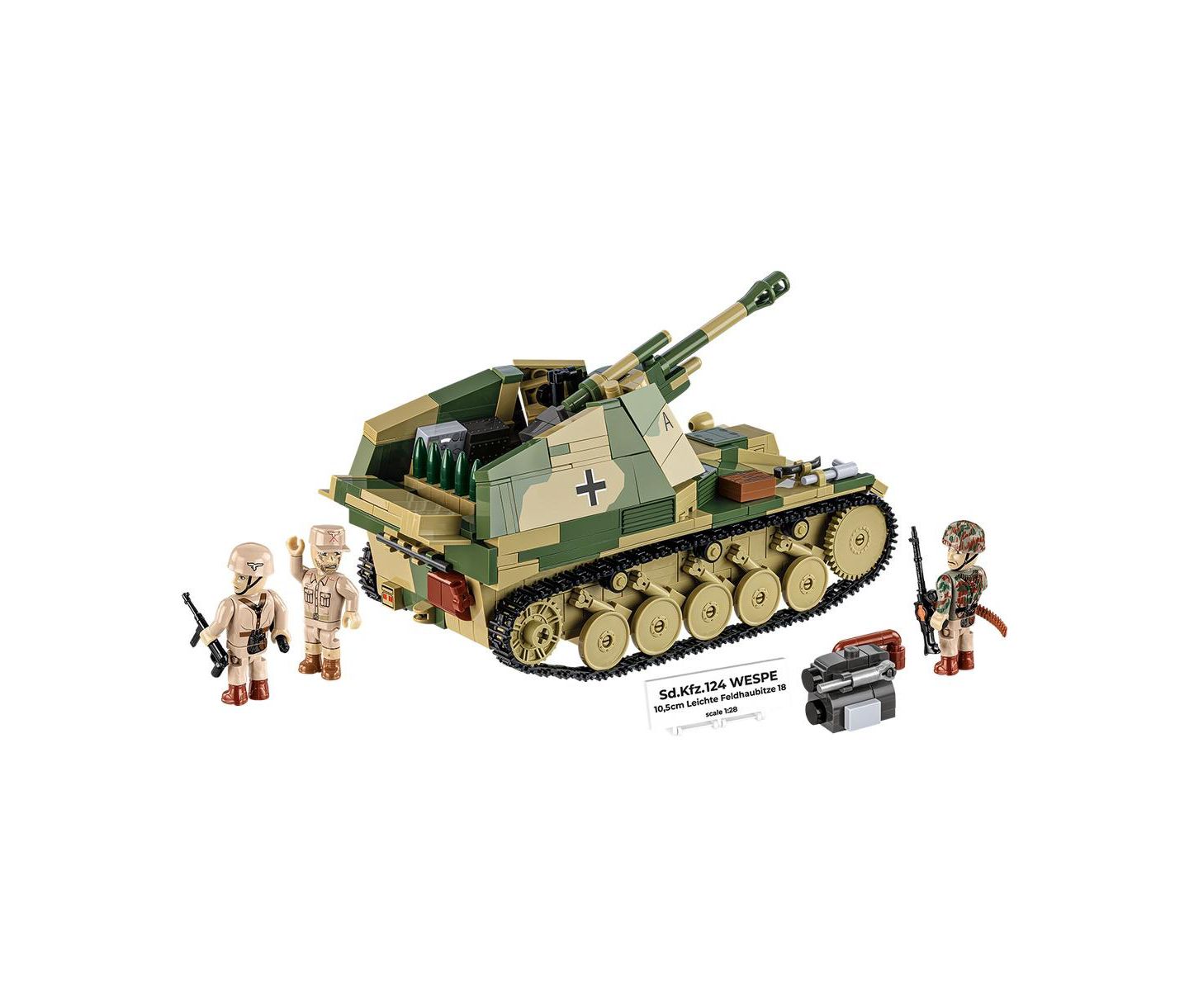 Детский конструктор COBI Historical Collection Wwii Sd.Kfz. 124 Wespe Tank Executive Edition 860-Piece Building Set, Ages 9+ — фото 6