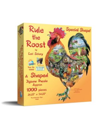 Rule the Roost 1000 Piece Special Shape Jigsaw Puzzle, Ages 15+