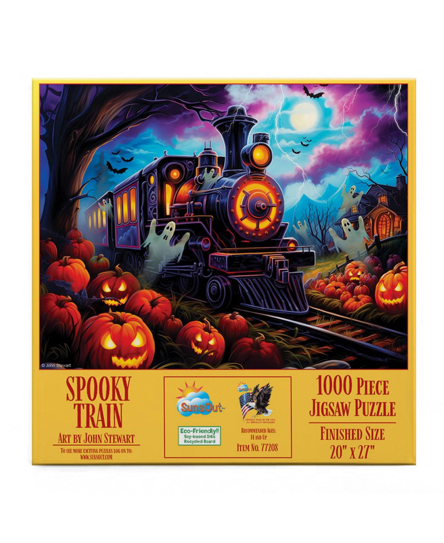 Детский пазл SunsOut Spooky Train 1000 piece Jigsaw Puzzle for Adults Halloween — фото 2
