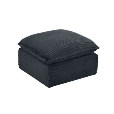 Modular Compression Square Ottoman, Vacuum Packed Upholstered Footrest for Sectional Sofa