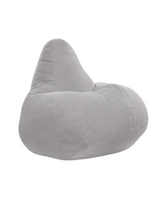 Corduroy Bean Bag Lounge Chair with Overstuffed Backrest