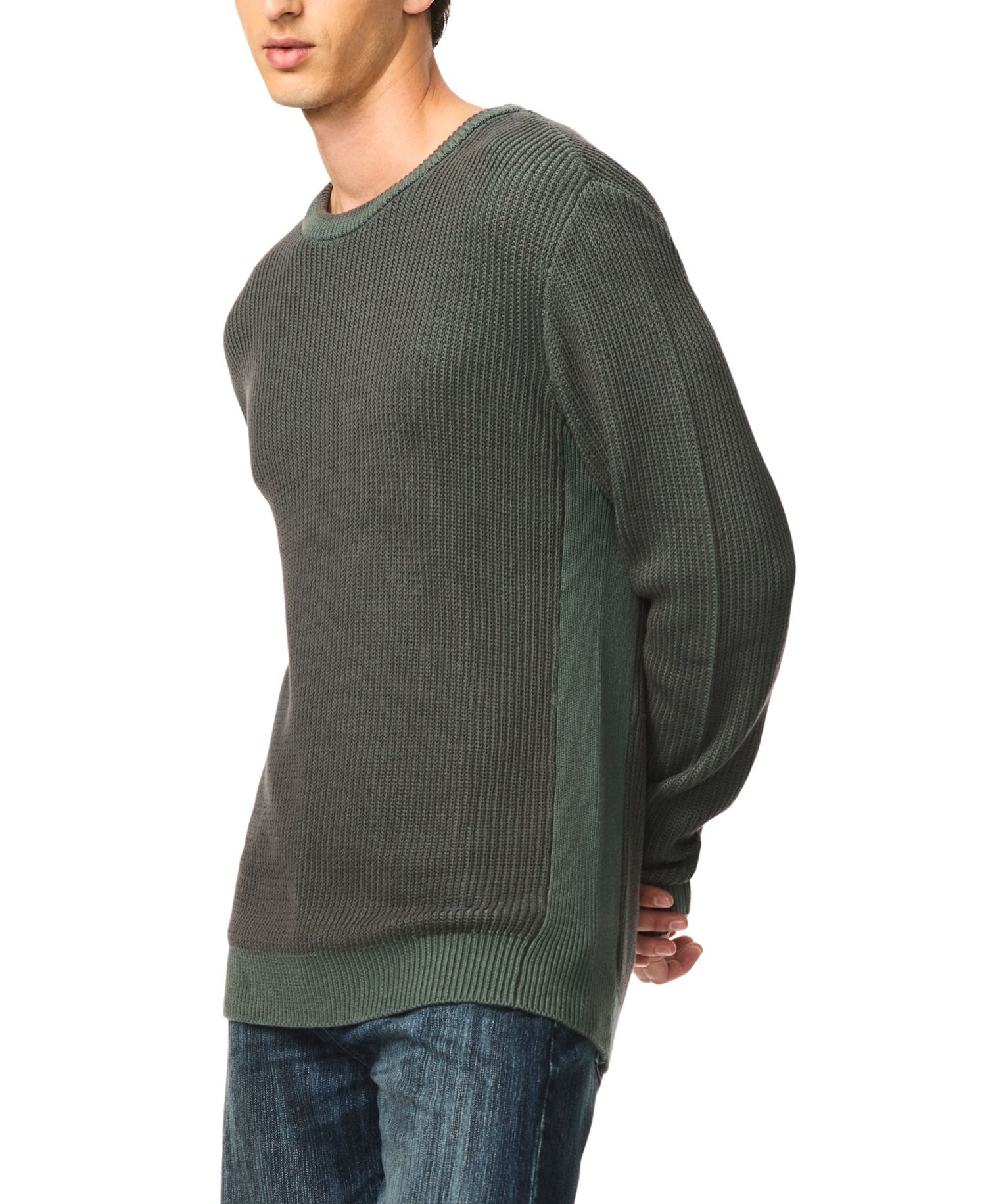 Men's Wiles Crewneck Waffle-Knit Sweater