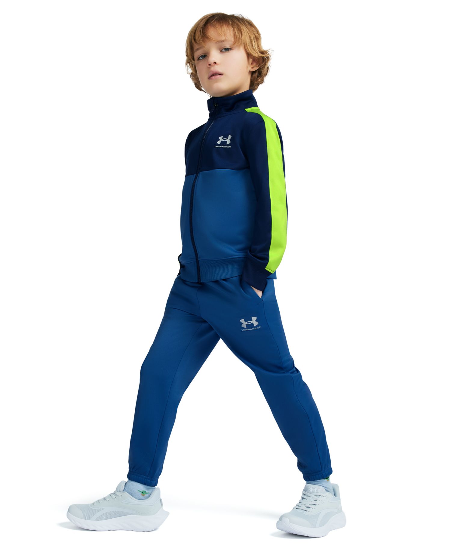 Boys' 4-7 Rival Color-Block Zip-Up Long-Sleeve Jacket and Pants, 2-Piece Set