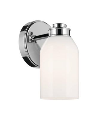 Shae Chrome Wall Sconce 1Lt with Opal Glass