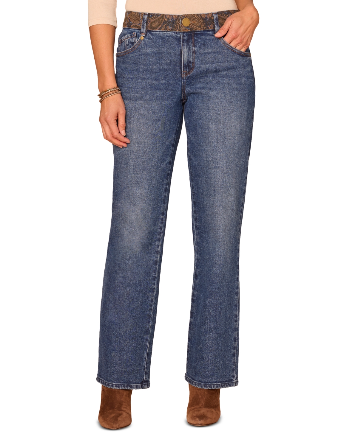 Democracy Women's Ab"solution Mid-Rise Straight-Leg Jeans - Bl Blue