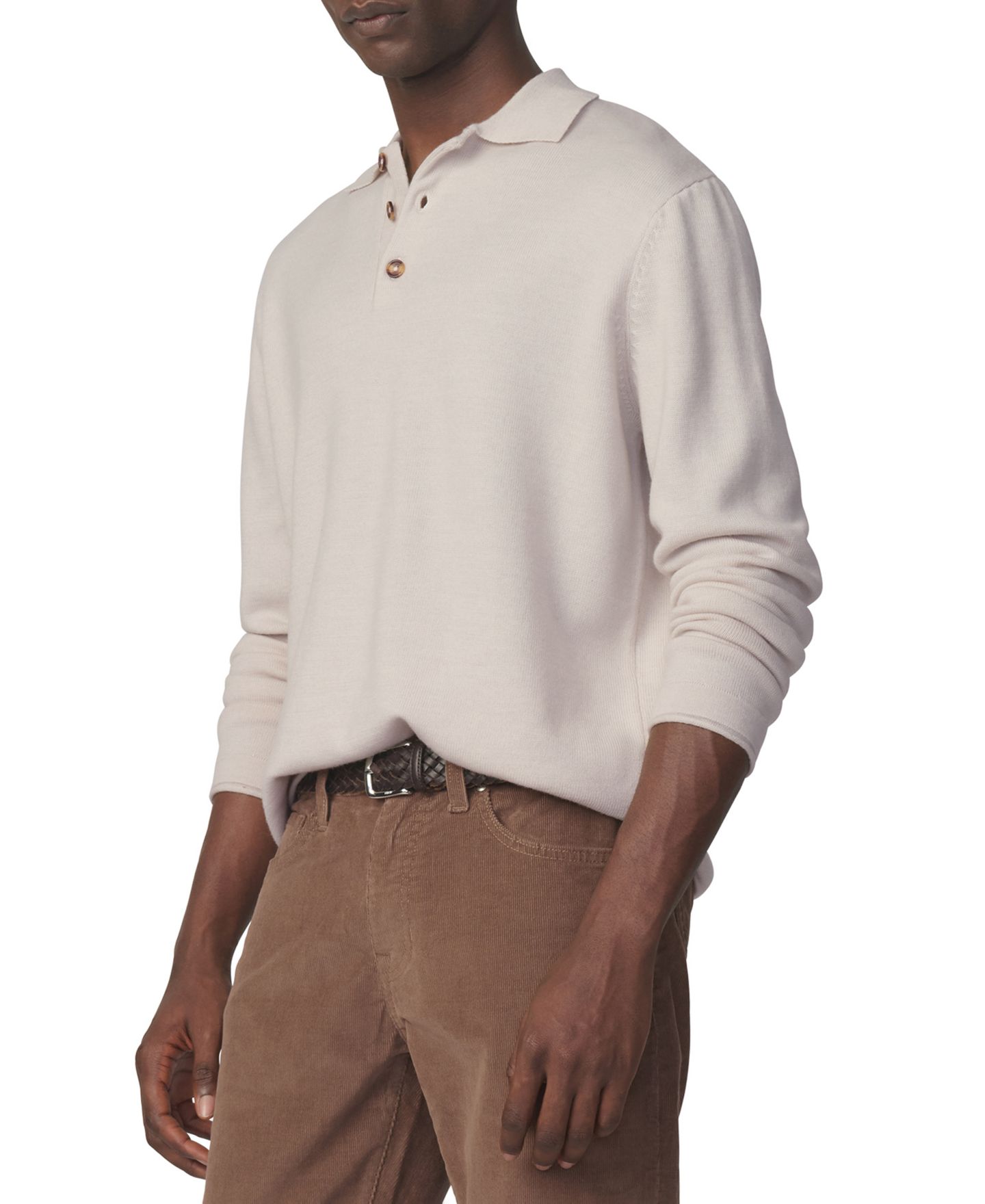 Мужской свитер Joe's Jeans Merino Wool Polo Regular-Fit, цвет: Ancient Scroll — фото 3