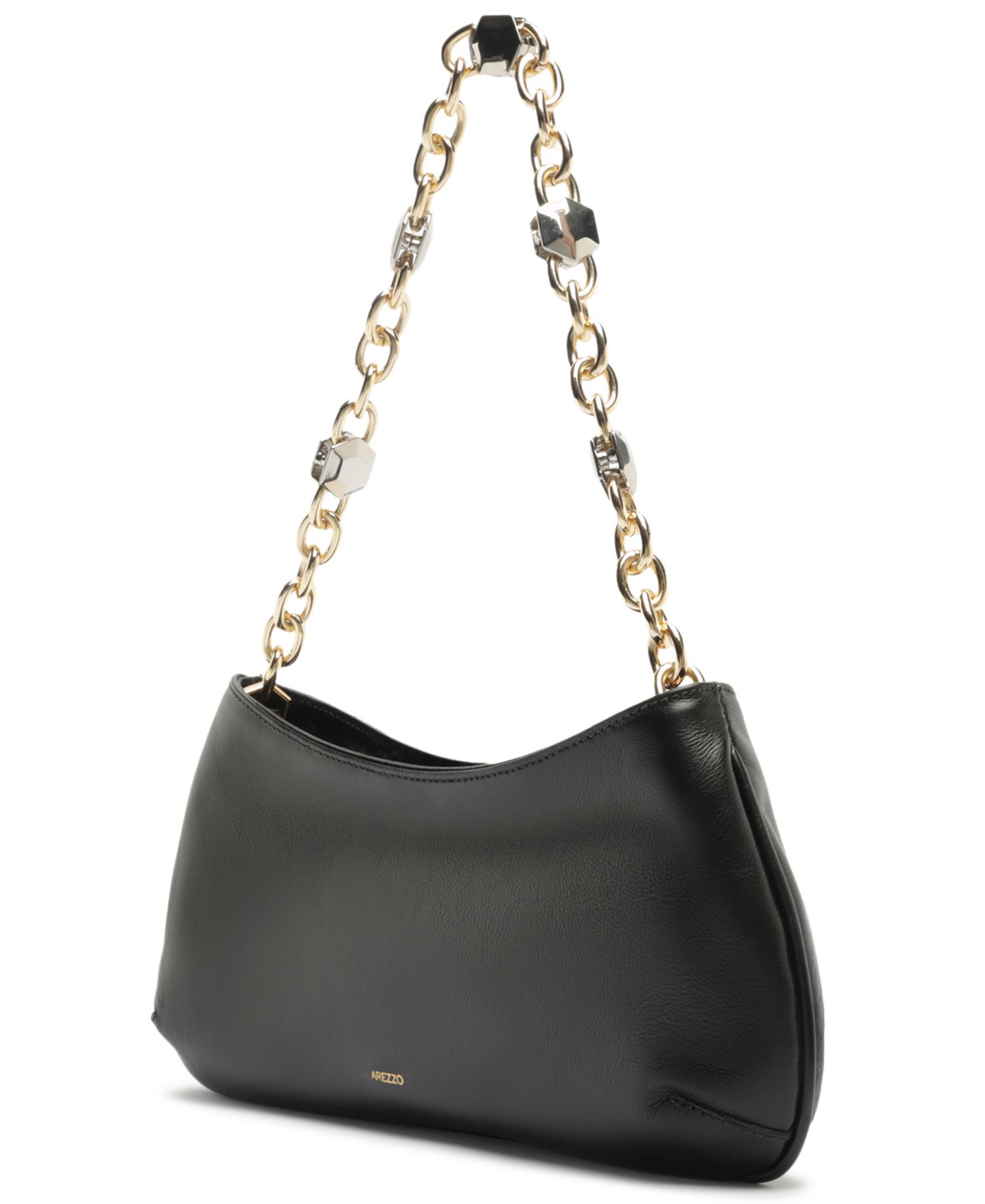 Luna Small Leather Chain Baguette Handbag