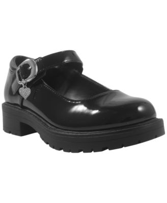 Girls' Lenny Stones Round-Toe Patent Heart Charm Flats