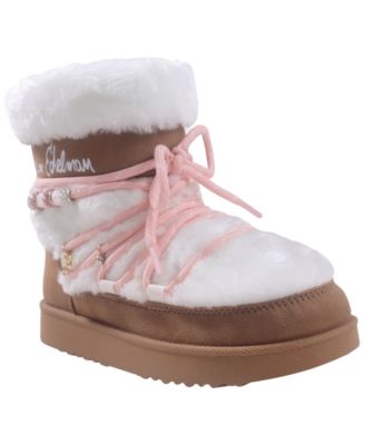 Girls' Nevi Winter Beaded Wrap-Around Lace Boots