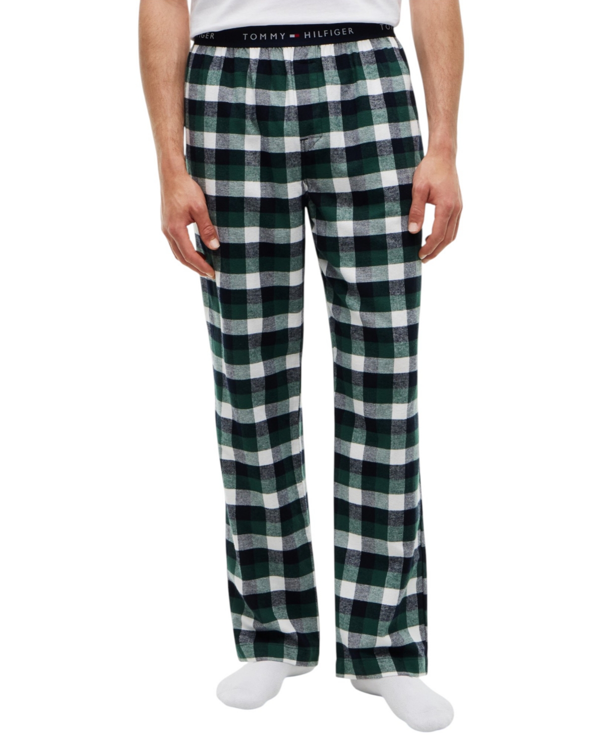 Tommy Hilfiger Men's Flannel Plaid Sleep Pants - Green Envy