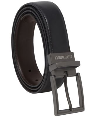 Reversible Leather-Blend Dress Belt