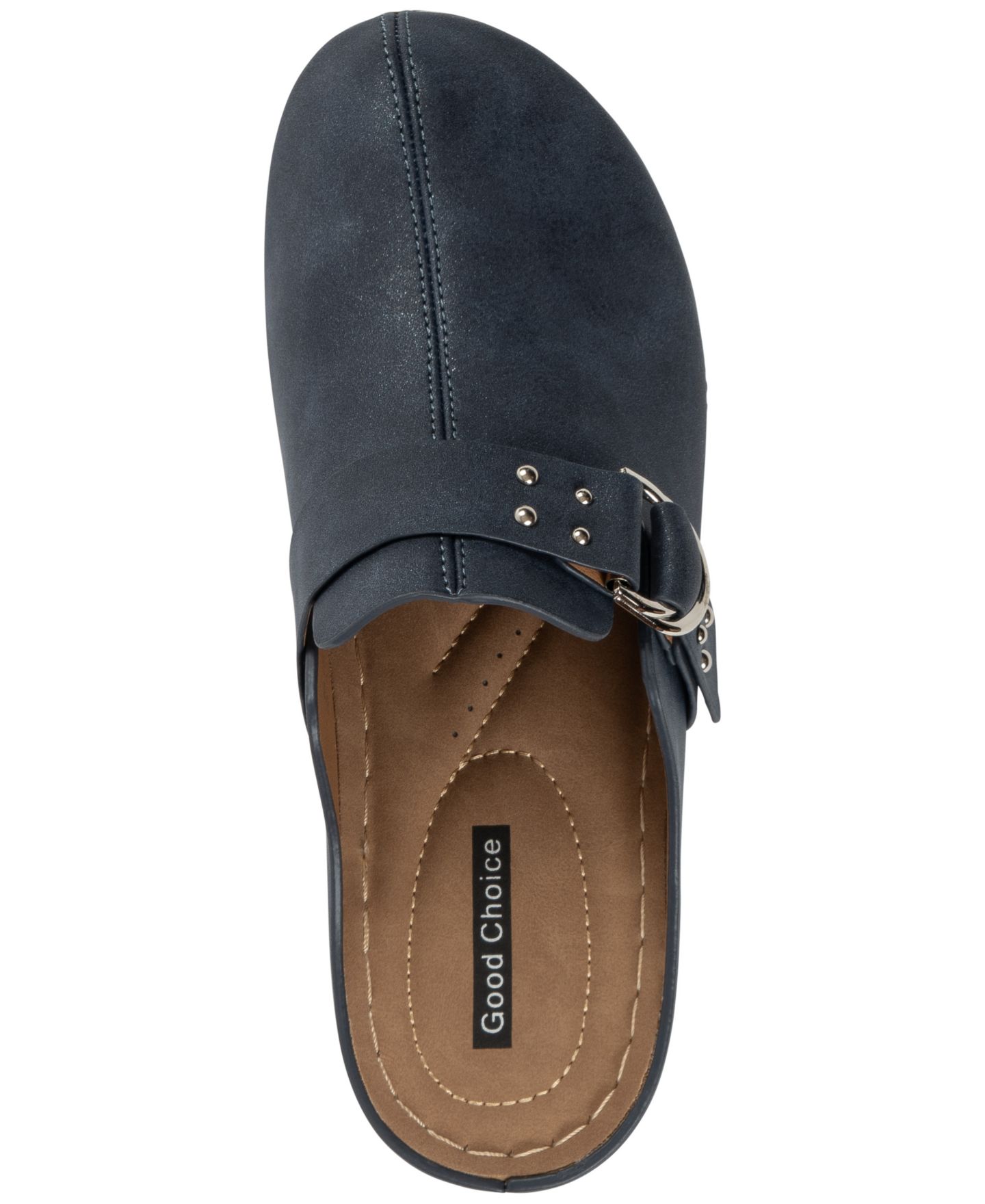 Женские сабо GC Shoes Bliss Round Toe Slip On Mules, цвет: Тёмно-синий — фото 4