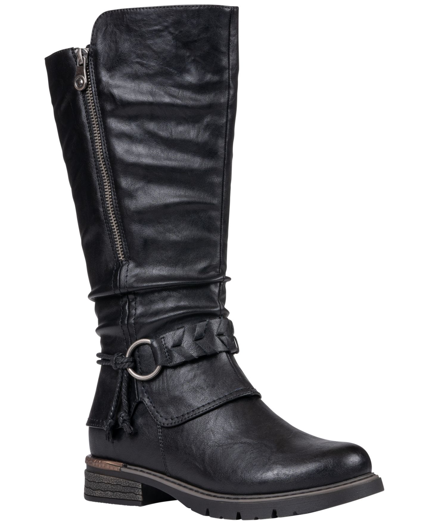 Женские сапоги GC Shoes Auburn гармошкой выше колена, цвет: Чёрный — фото 1