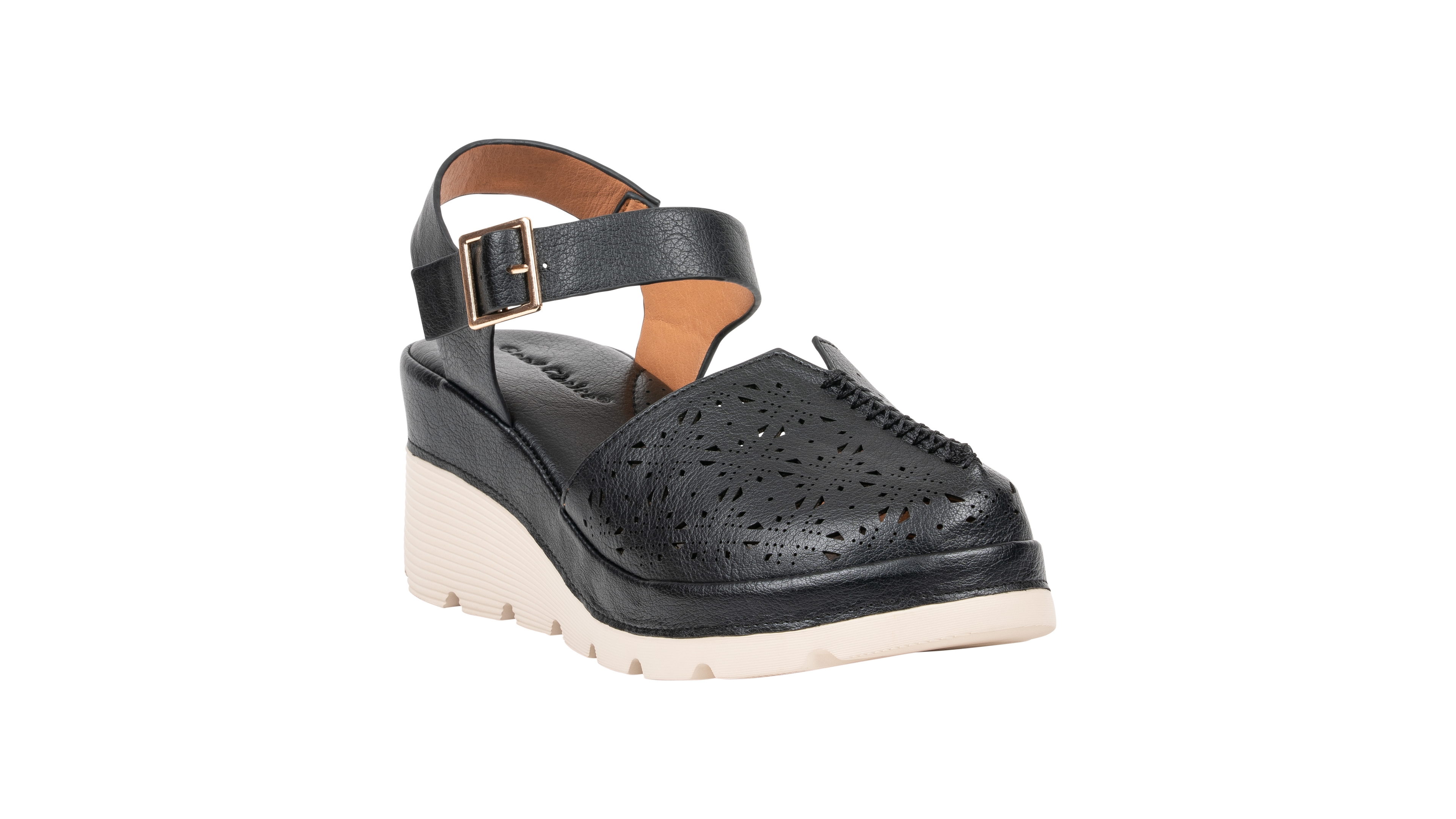 Gc Shoes Women's Carmel Laser-Cut Wedge Pumps