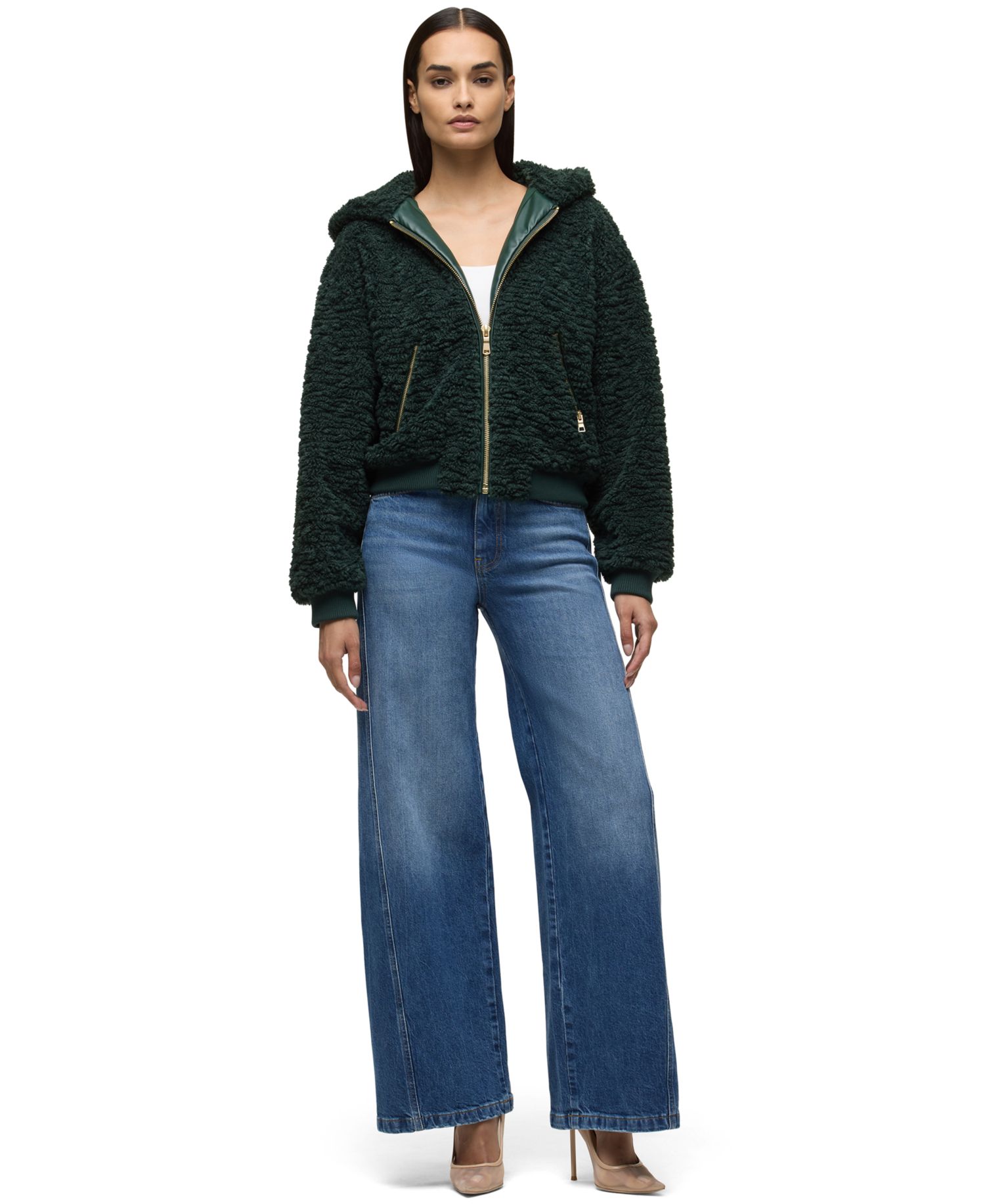 Women's Hooded Sherpa Jacket