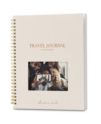 Personalized Ring Bound Travel Journal With Prompts For Travel Memories