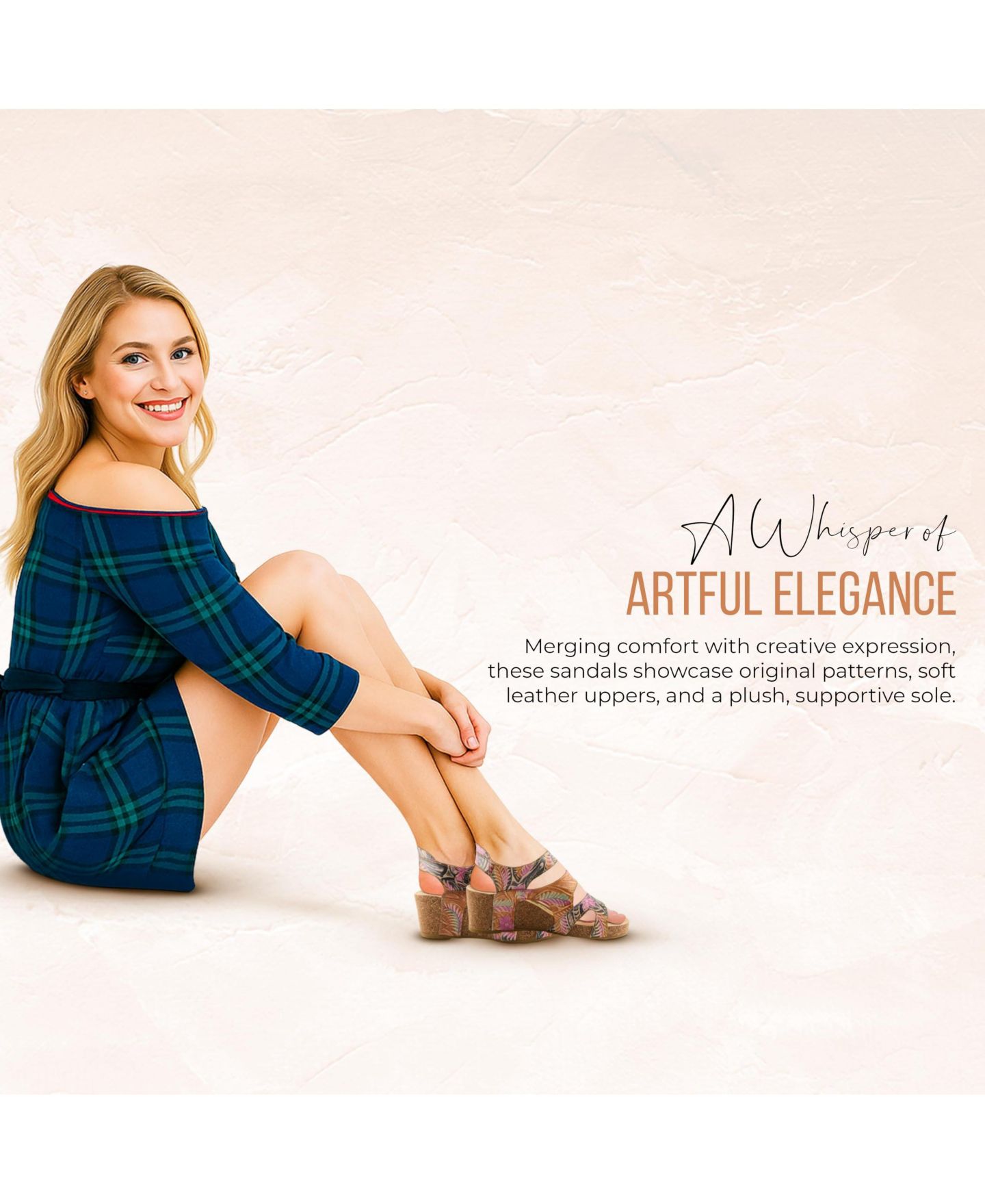 Женские сандалии L'Artiste Bonvoyage Wedge Sandal with Molded Footbed, цвет: Тёмно-синий разноцветный — фото 6