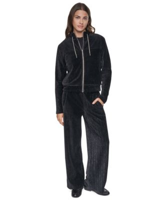 Women's Long-Sleeve Lurex Velvet Jacket