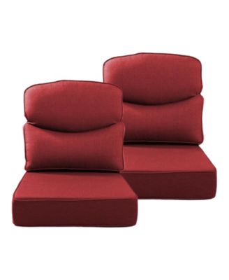 Luxury Smile 24x22x6 Outdoor Cushions, Water Resistant Olefin Deep Seat Cushion for Patio Wicker Chair Sofa