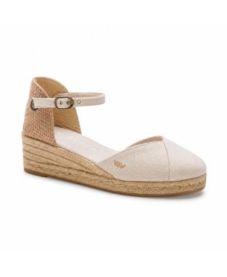 Women's Pubol Canvas Espadrille Wedges Ankle Strap