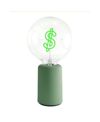Bulb DOLLAR Green with Base Table Lamp PORTABLE Pop Nomad