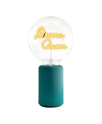Bulb DRAMA QUEEN Amber with Base Table Lamp PORTABLE Pop Nomad Emerald