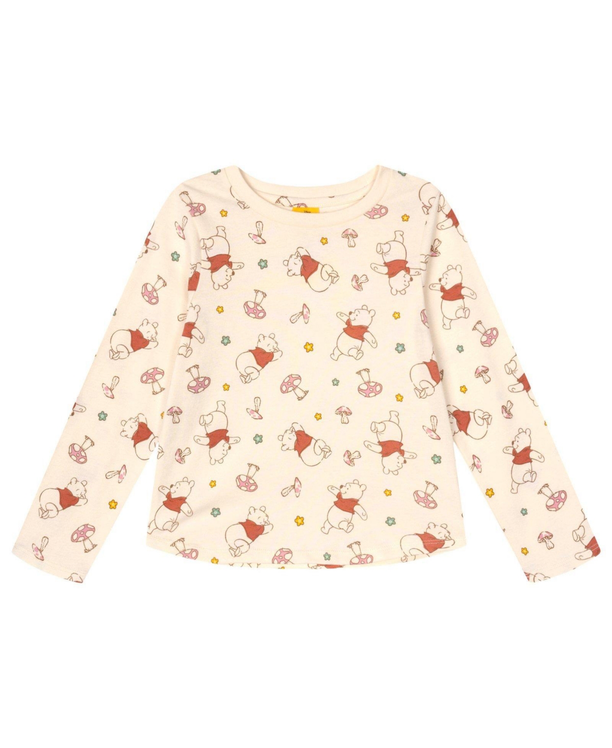 Winnie the Pooh Girls' 4-16 Long-Sleeve Suspender Tee and Skirt, 2-Piece Set