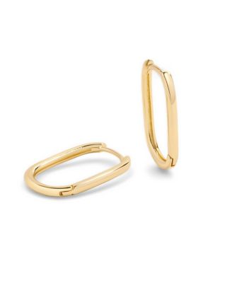 Retro Box Huggie Hoop Earrings