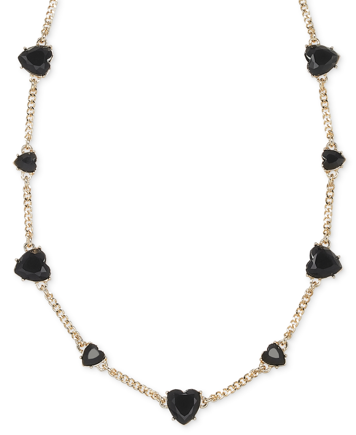 Karl Lagerfeld Paris Crystal Gold-Tone Heart Collar Necklace