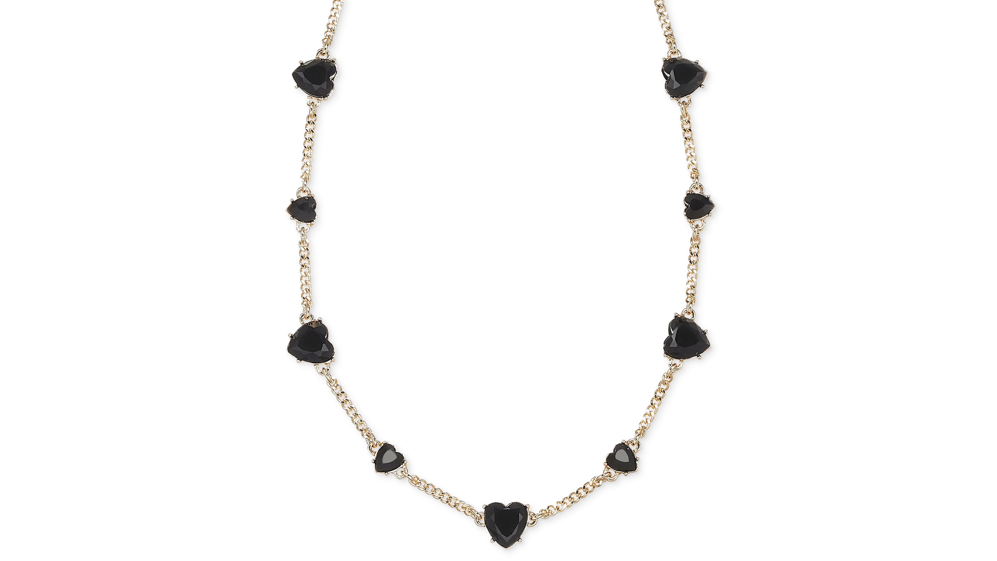 Karl Lagerfeld Paris Crystal Gold-Tone Heart Collar Necklace