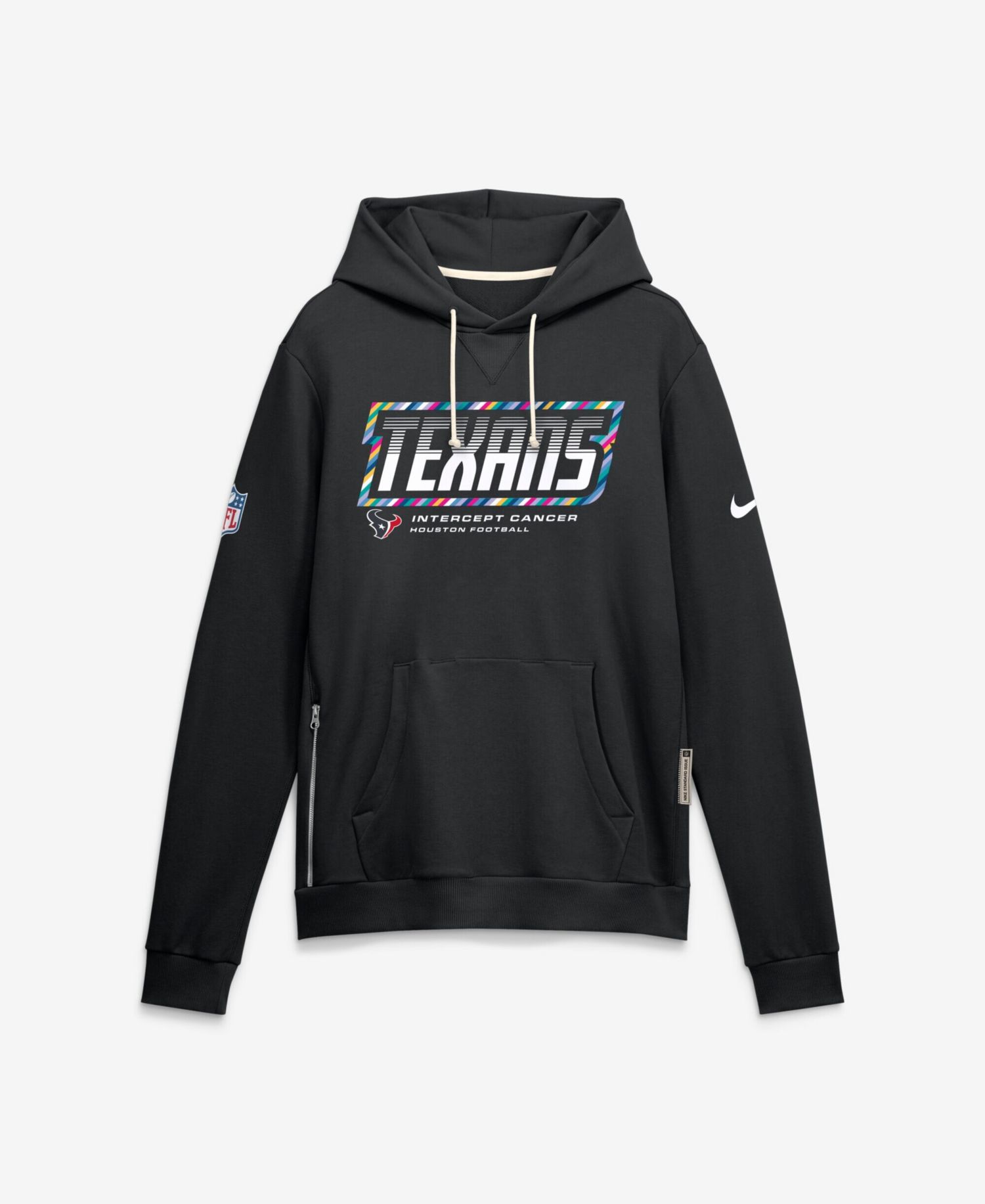 Men's Black Houston Texans 2026 NFL Cruical Catch Sideline Dri-Fit Pullover Hoodie