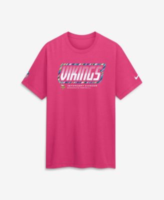 Men's Pink Minnesota Vikings 2026 NFL Cruical Catch Sideline Dri-Fit T-Shirt