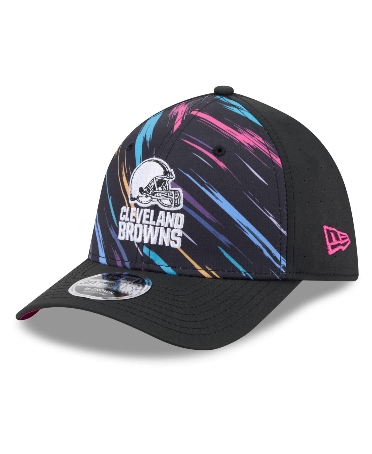 Мужской головной убор New Era Black Cleveland Browns 2026 NFL Cruical Catch 39THIRTY M-Crown Stretch Hat — фото 4
