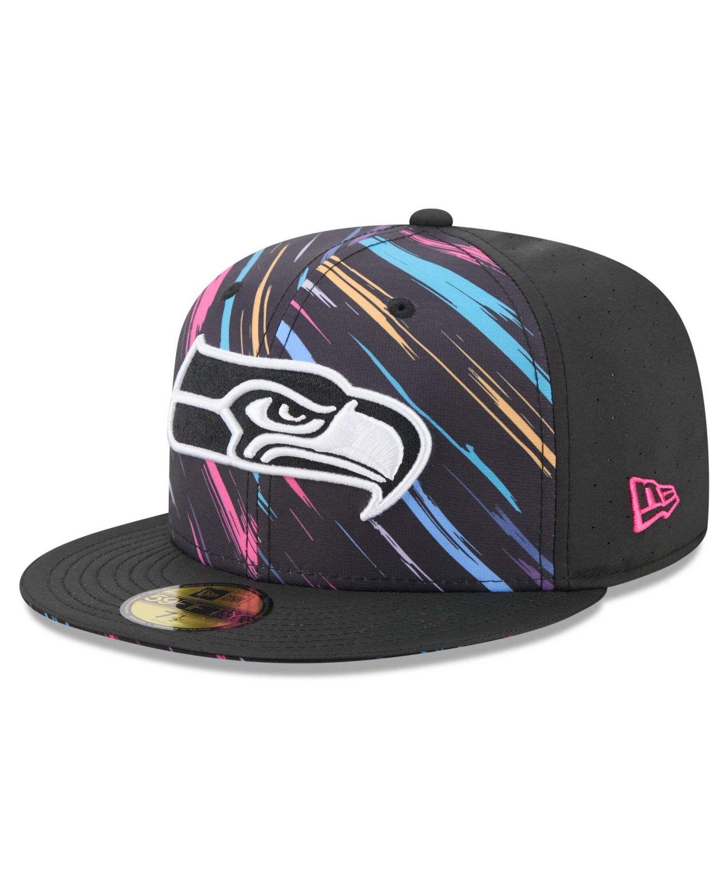 Men's Black Seattle Seahawks 2026 NFL Cruical Catch 59FIFTY Fitted Hat
