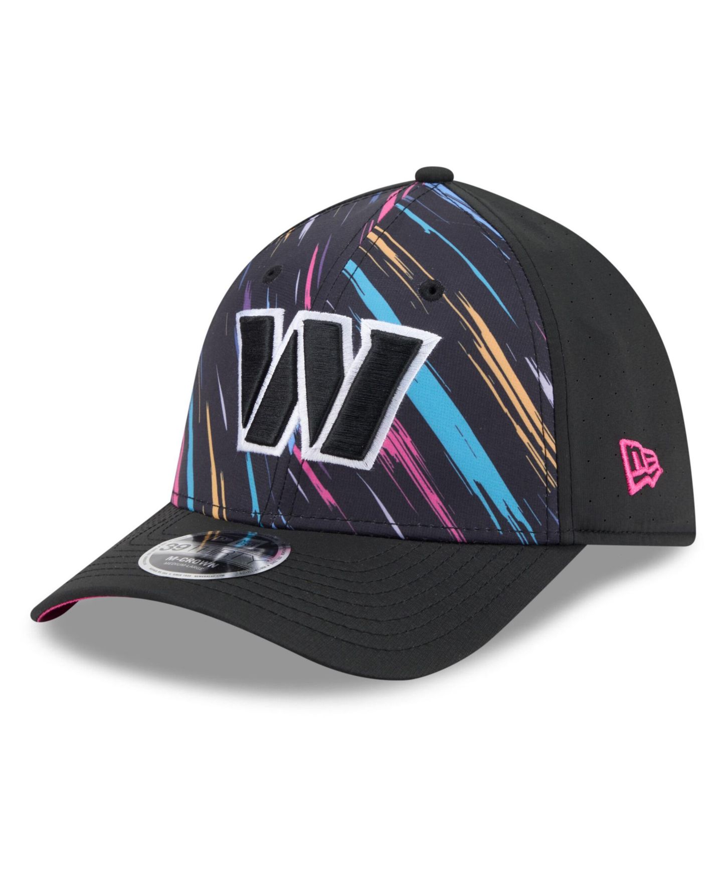Мужской головной убор New Era Black Washington Commanders 2026 NFL Cruical Catch 39THIRTY M-Crown Stretch Hat — фото 4
