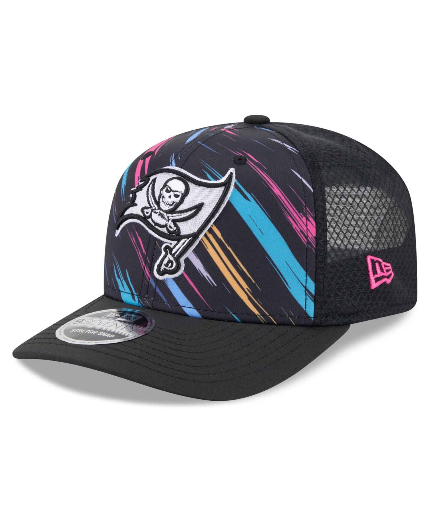Men's Black Tampa Bay Buccaneers 2026 NFL Cruical Catch 9SEVENTY Adjustable Trucker Hat