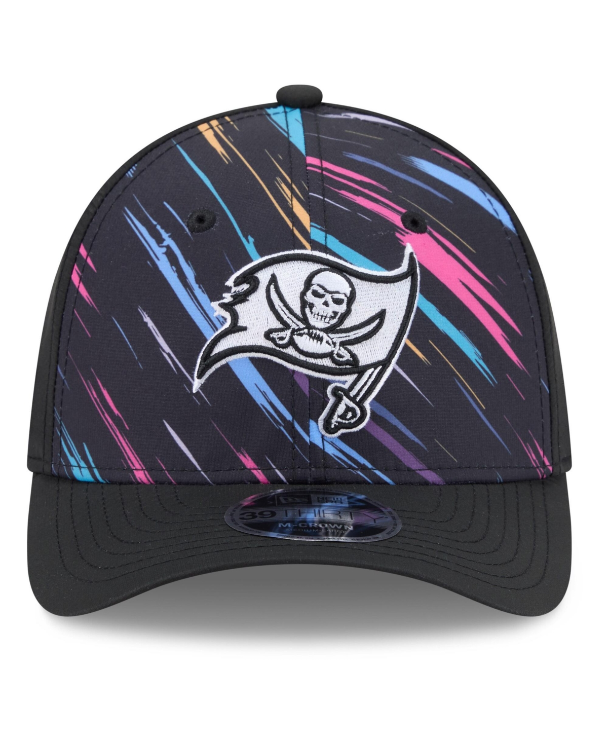 New Era Men's Black Tampa Bay Buccaneers 2026 Nfl Cruical Catch 39THIRTY M-Crown Stretch Hat