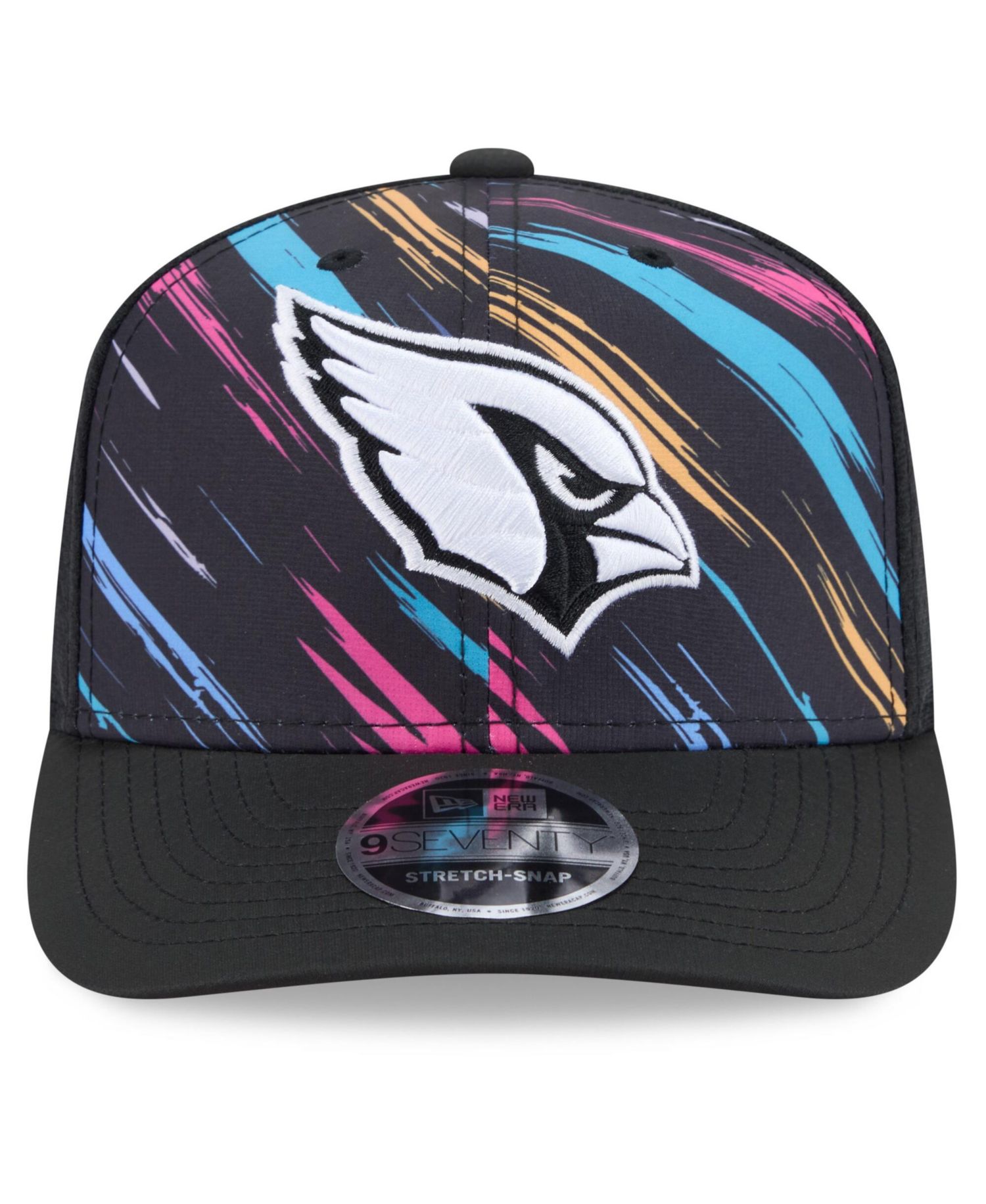 Men's Black Arizona Cardinals 2026 NFL Cruical Catch 9SEVENTY Adjustable Trucker Hat
