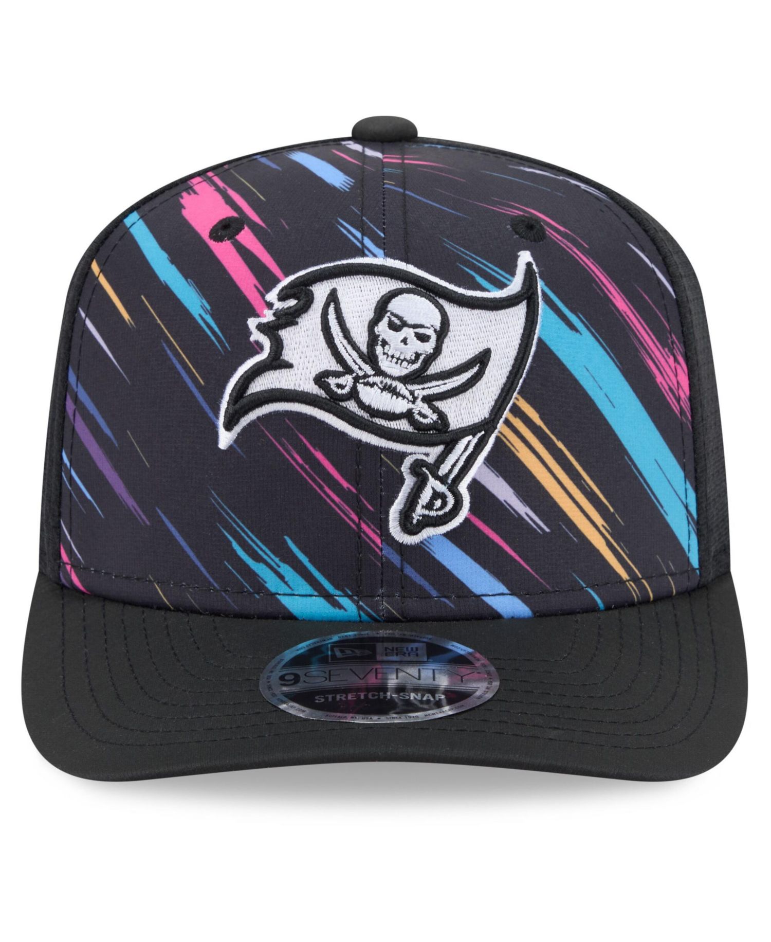 Men's Black Tampa Bay Buccaneers 2026 NFL Cruical Catch 9SEVENTY Adjustable Trucker Hat