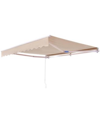 Patio Awning Retractable 10'x8' Awning Sunshade Shelter with Crank Handle