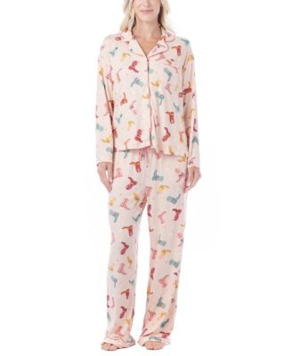 Women's Western Prairie Print Pajama Set
