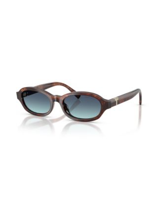 Women's Oval Blue Gradient Lenses Sunglasses TF4270U