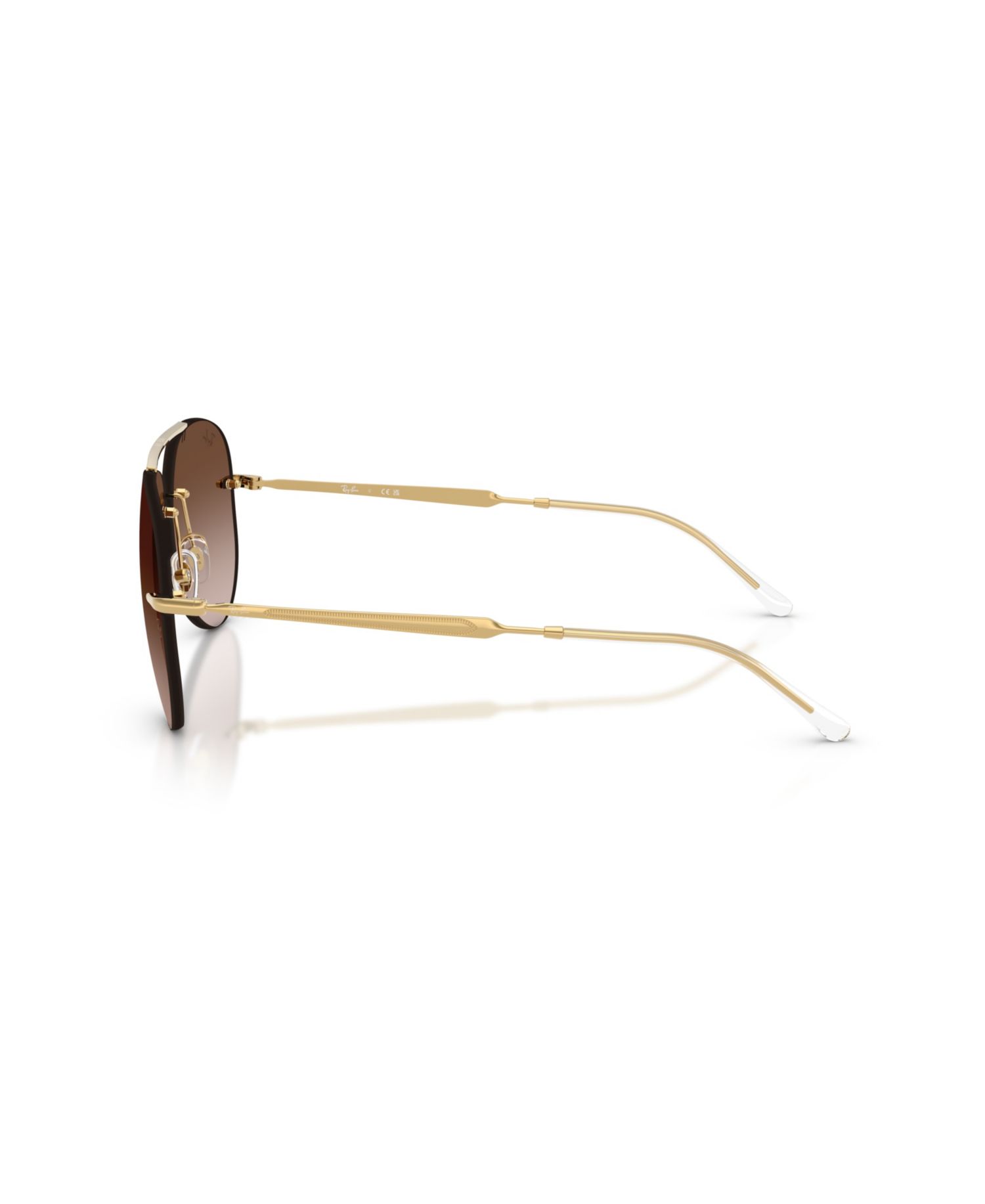 Rimless Aviator Metal-Frame Sunglasses RB3791