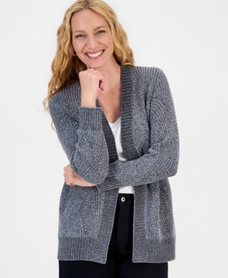 Women's Cable-Knit Chenille Cardigan