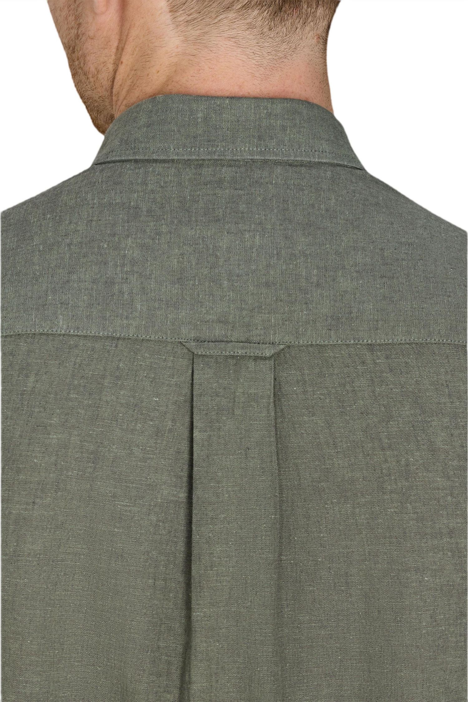Men's Classic Long-Sleeve Linen-Blend Shirt